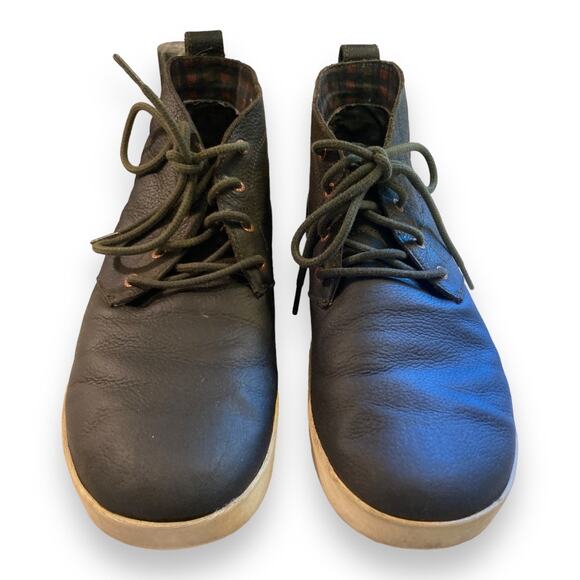 Mens Chaco Mid Davis Dark Olive Green Off White Lace Up Fashion Sneakers Size 12 - Picture 10 of 15